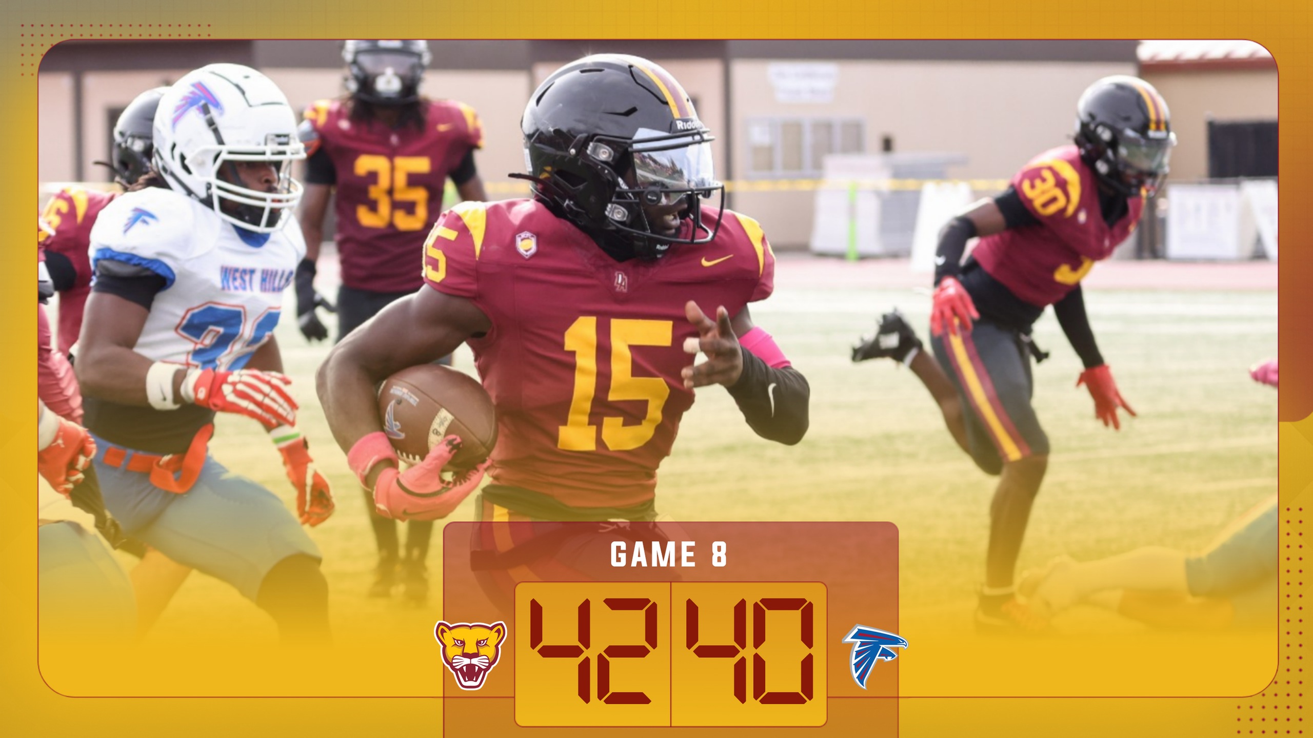 De Anza Stays Perfect With 42&ndash;40 Thriller Over Coalinga