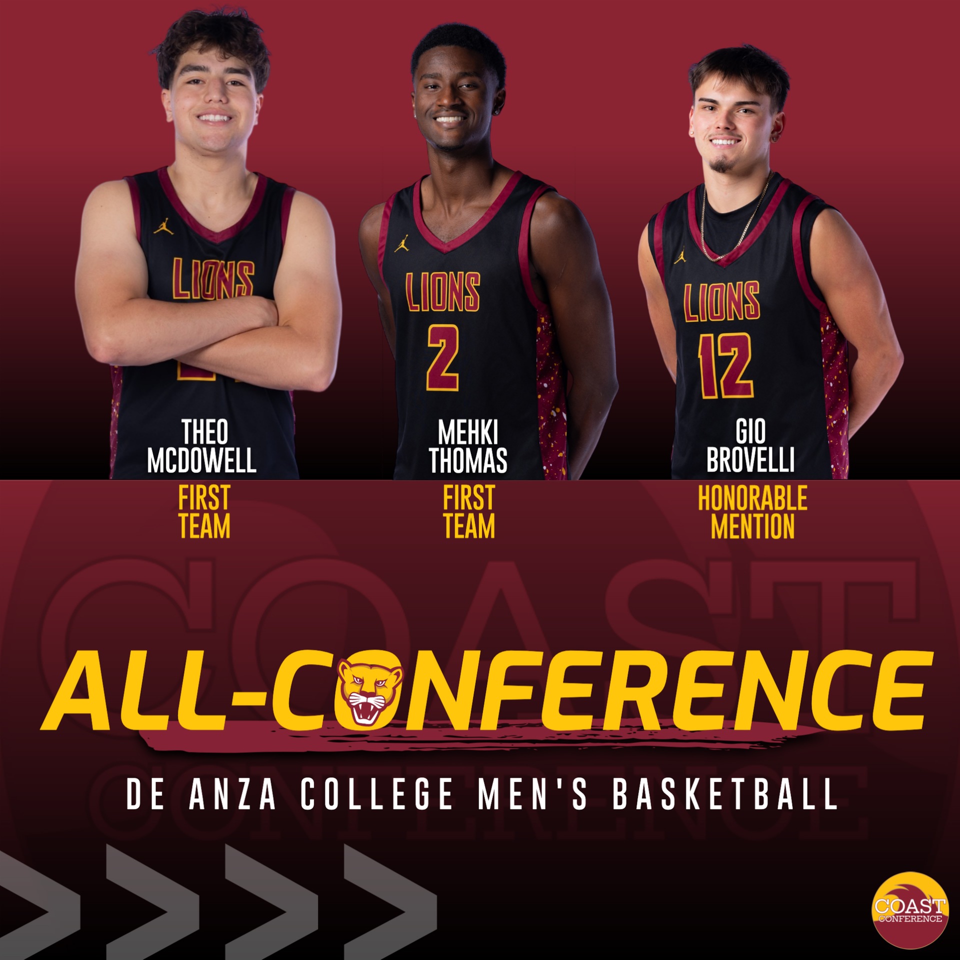 Three Lions Earn All-Conference Honors