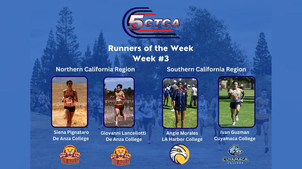 De Anza Standouts Named 5CTCA Runners of the Week
