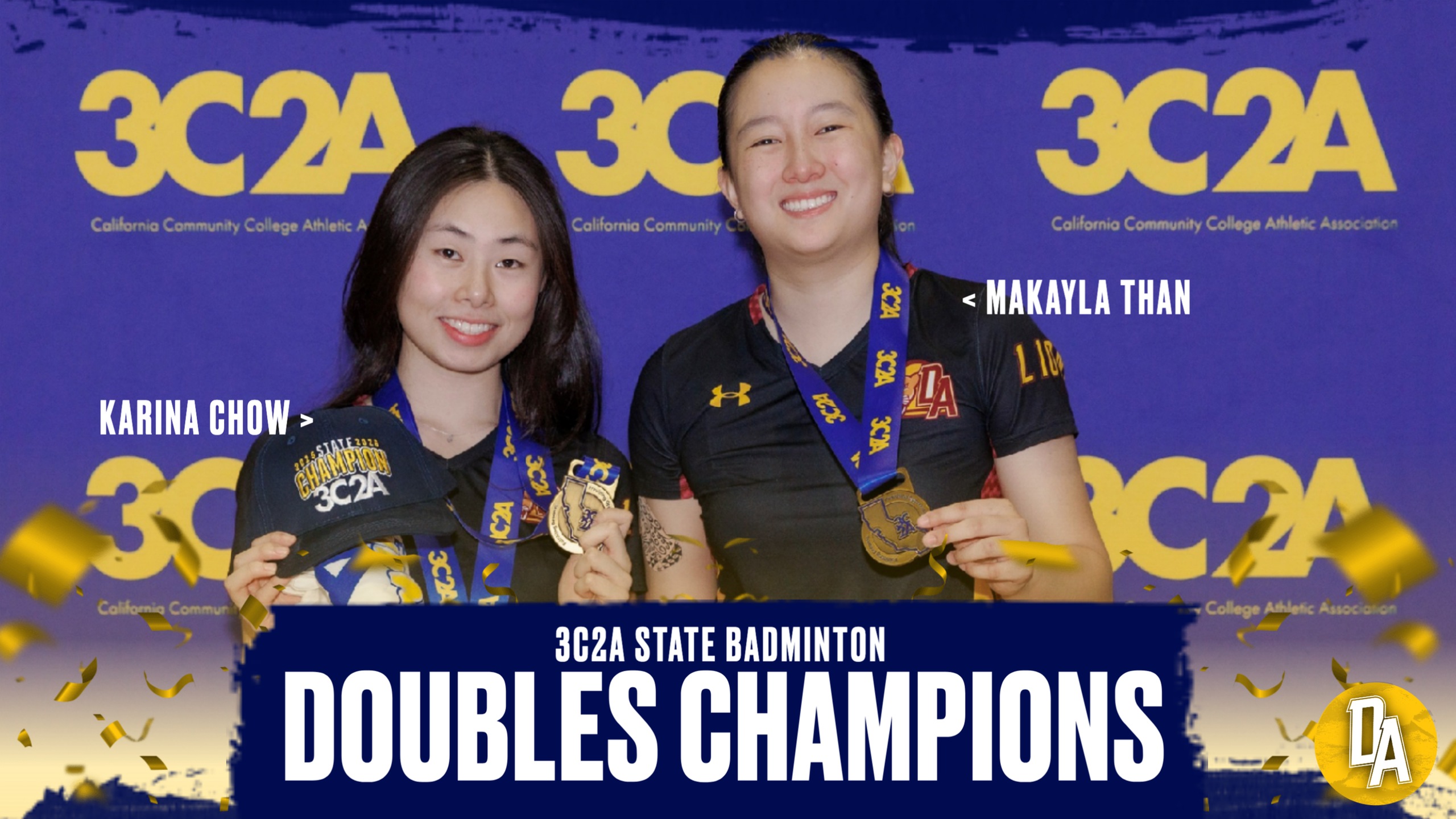 De Anza's Than Shares Four Career Titles, Wins Doubles with Chow