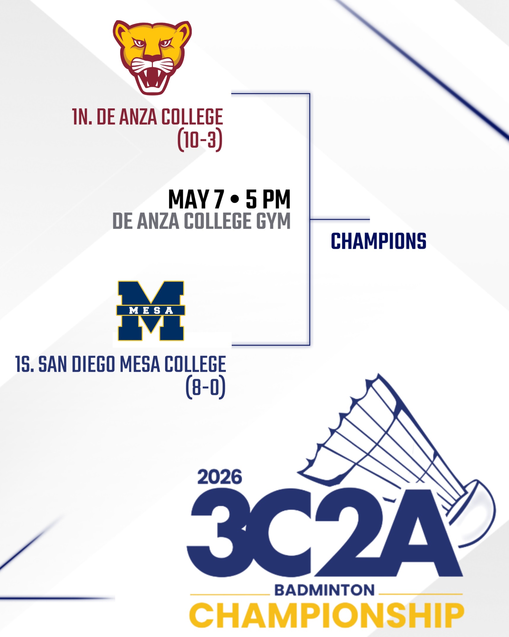 De Anza To Host State Championships