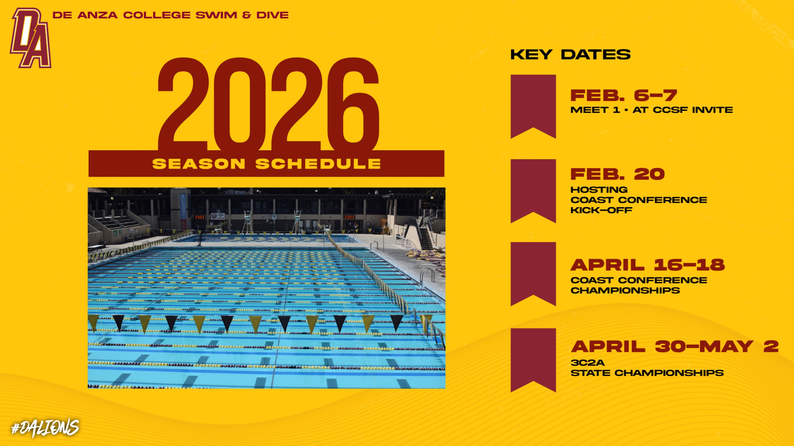 DA Swim & Dive Releases '26 Schedule