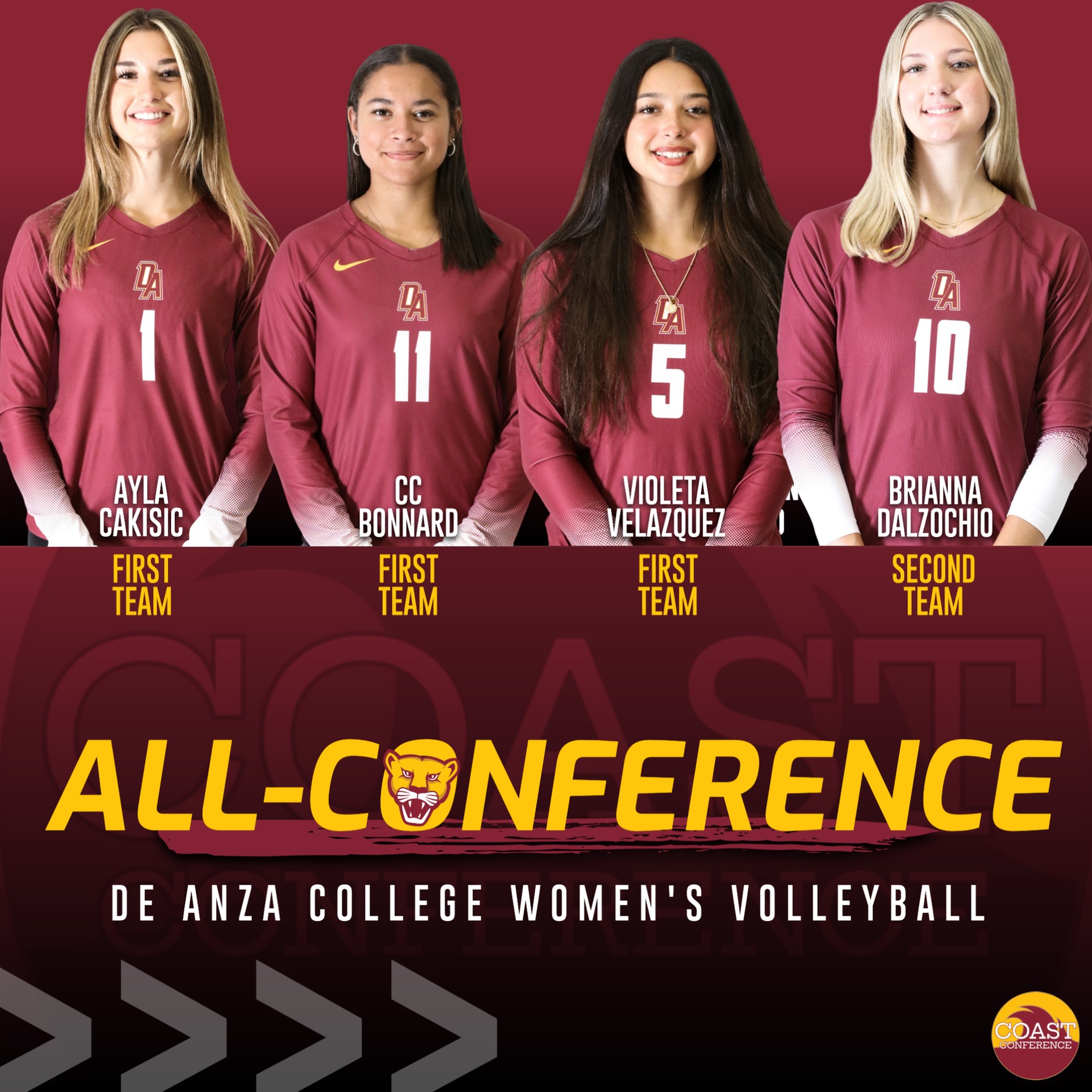 Four Lions Earn All-Conference Honors